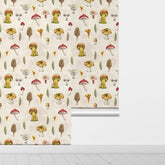 Cottagecore Vintage Mushrooms Print Removable Wallpaper